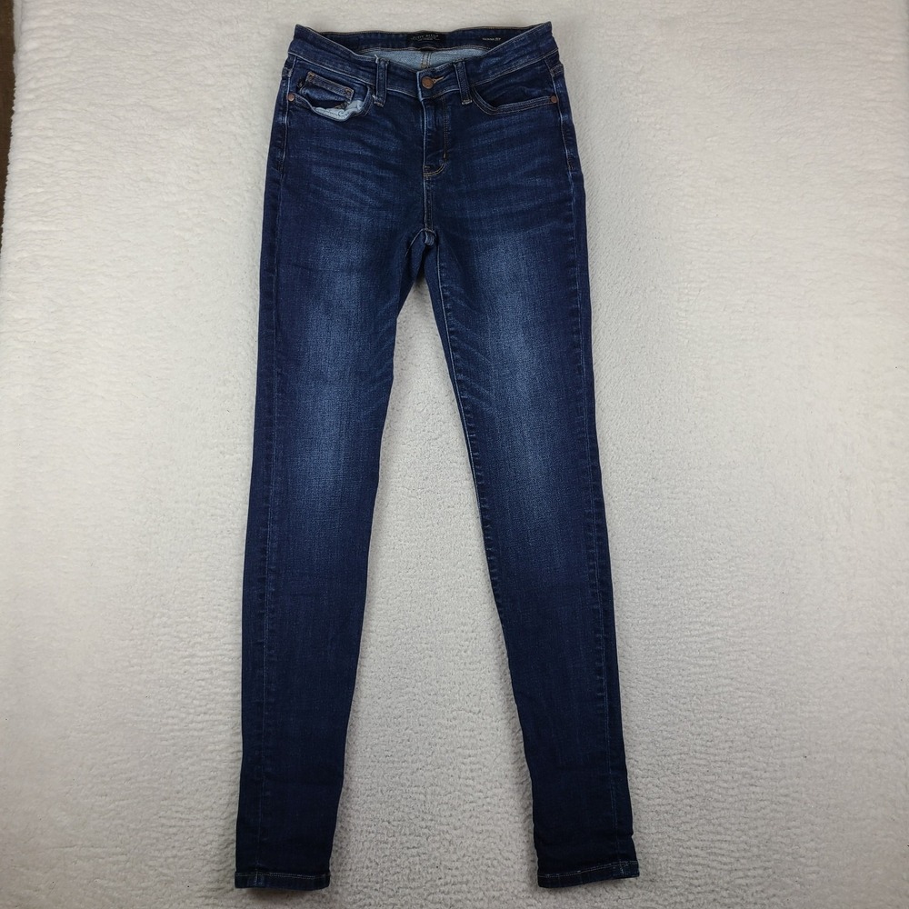 Judy Blue Jeans Womens 7/28 Blue Skinny Fit High Waist Dark Wash JB82152 Denim